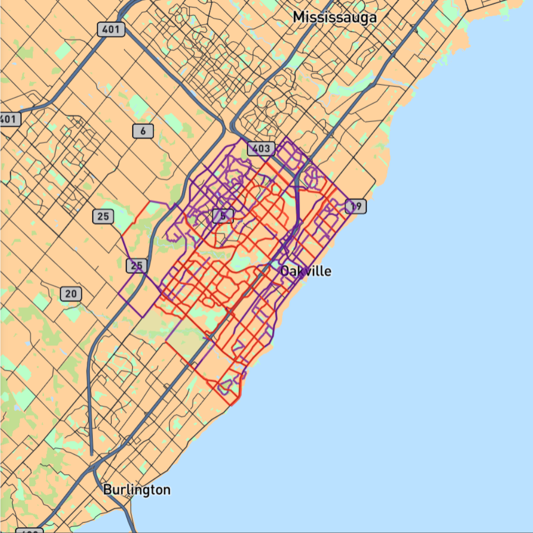 Then I uploaded the cycling route data, and like in the tutorial, I used lines to show the data since it is the best way.